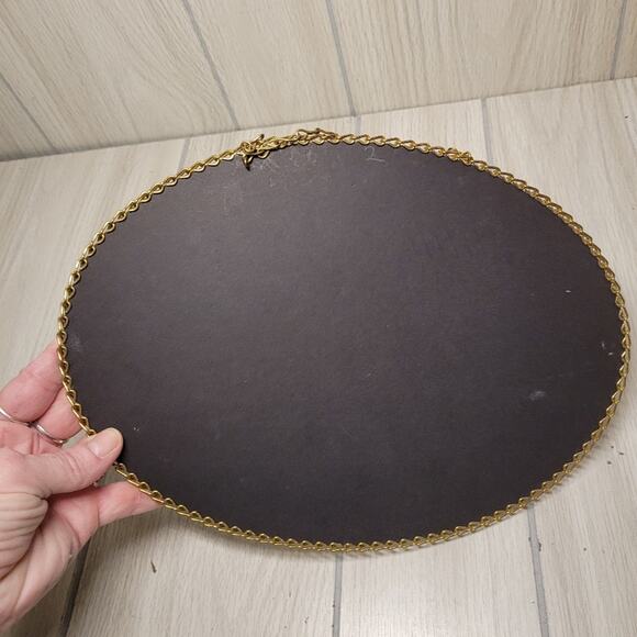 Vtg Bessie Pease Gutmann Framed Print Of Baby Angel W/Chain Edge & Hanger 8x11 - Picture 3 of 7